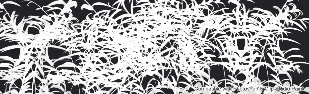 Two-Tone Foliage brush 6 of 13 — Photoshop & Clip Studio Paint .abr preview