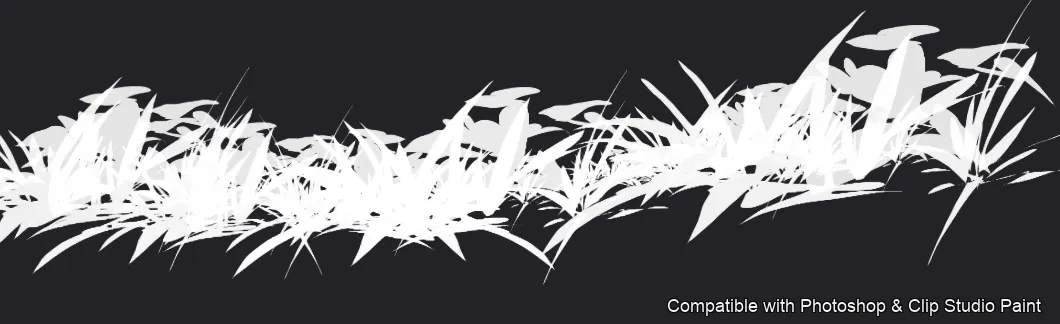 Two-Tone Foliage brush 7 of 13 — Photoshop & Clip Studio Paint .abr preview
