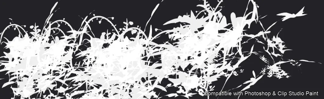 Two-Tone Foliage brush 10 of 13 — Photoshop & Clip Studio Paint .abr preview