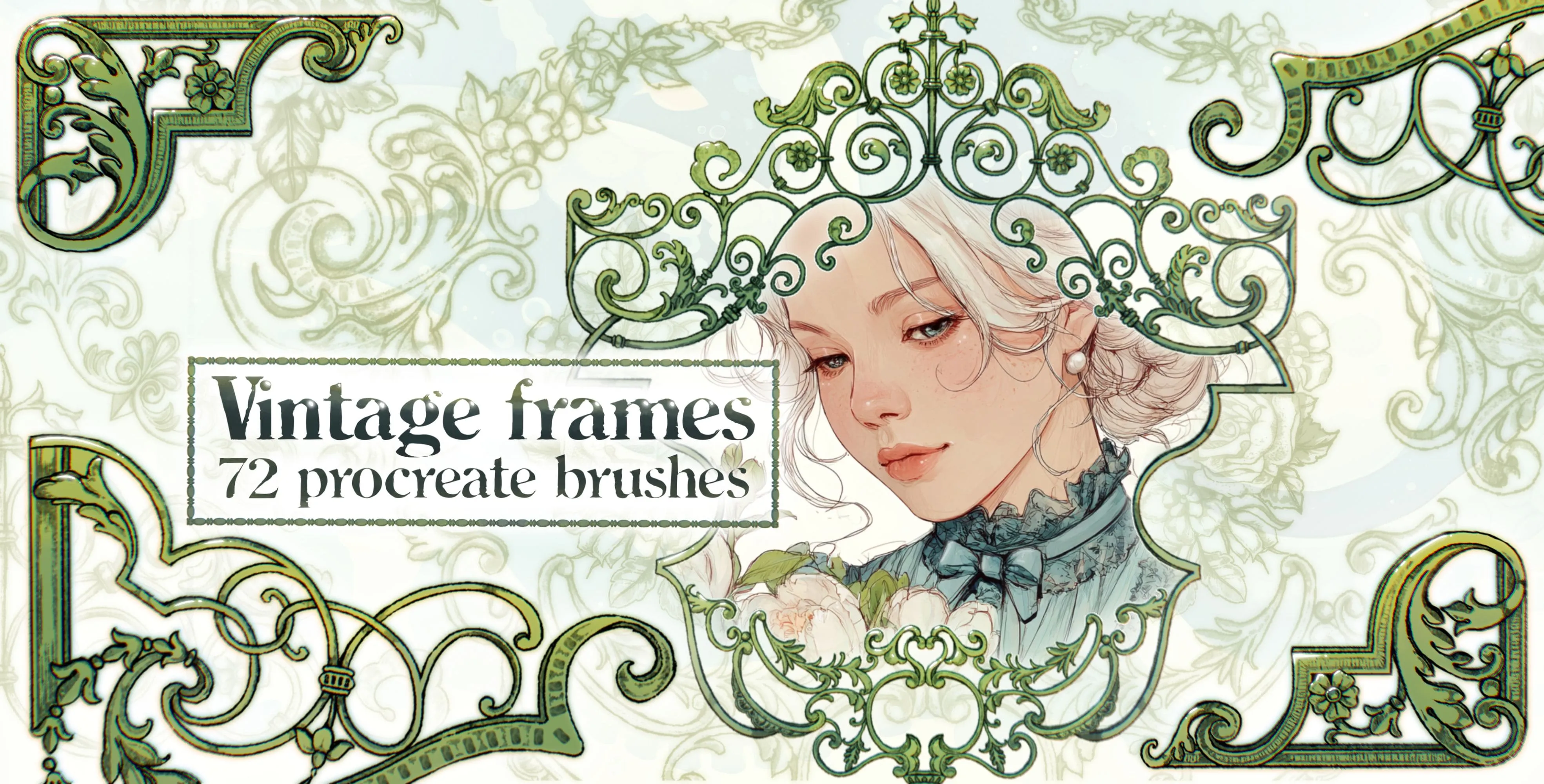 Vintage Frames Procreate brush set cover