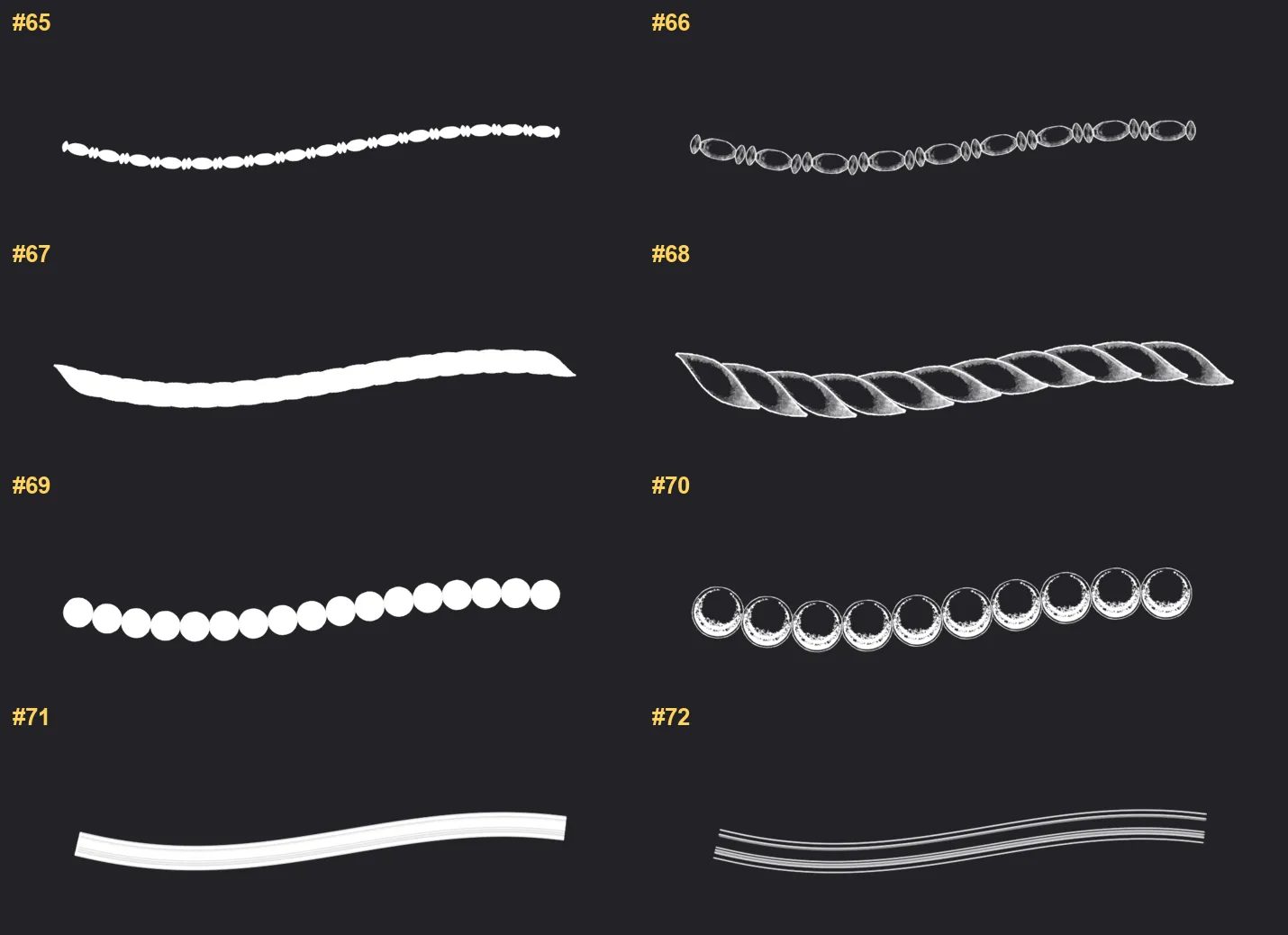 Vintage Frames Procreate brushes overview sheet 5