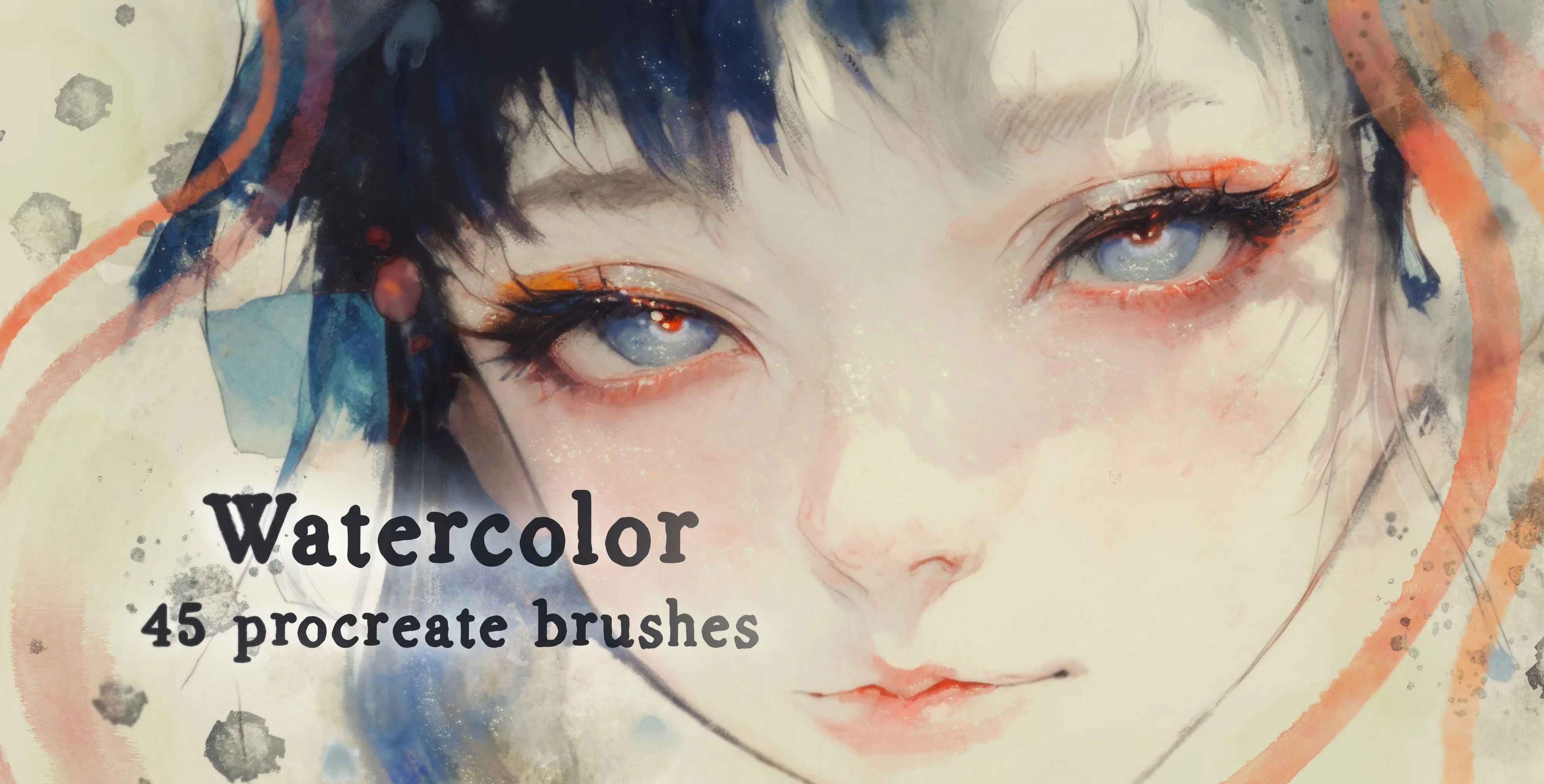 Watercolor Procreate brush set cover