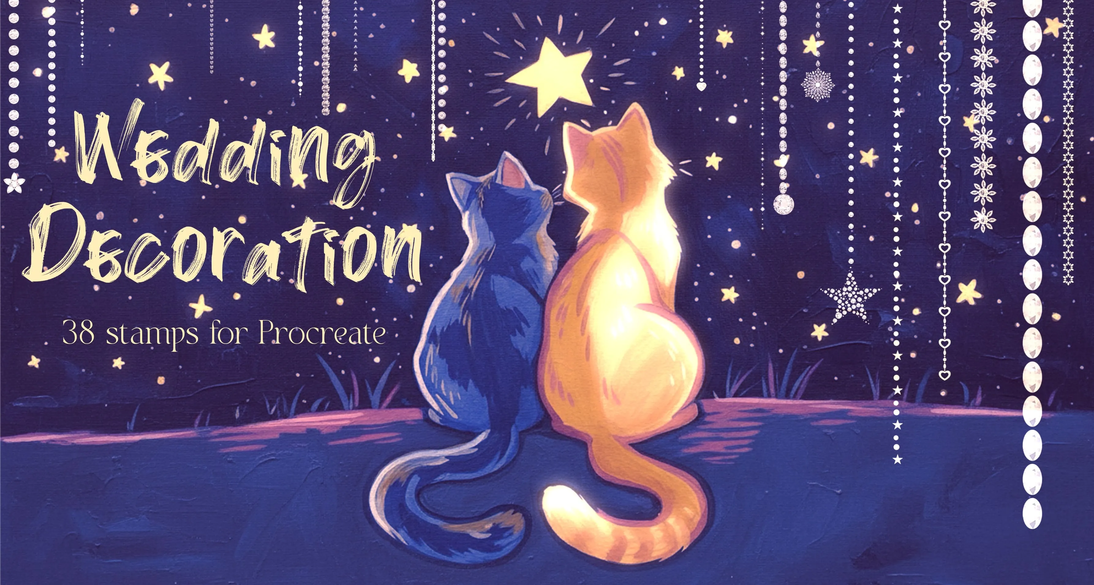Wedding Decoration Procreate brush set cover