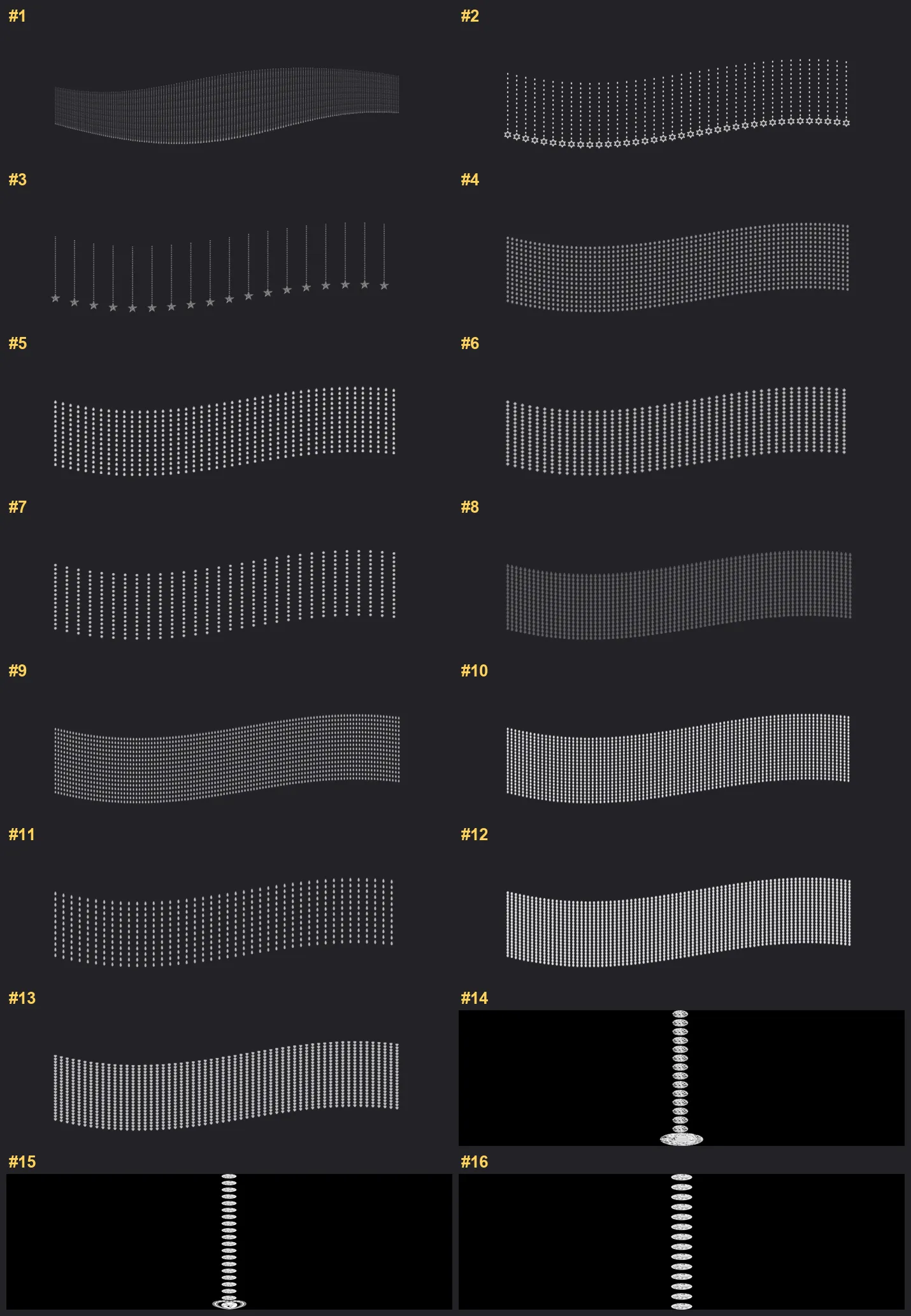 Wedding Decoration Procreate brushes overview sheet 1