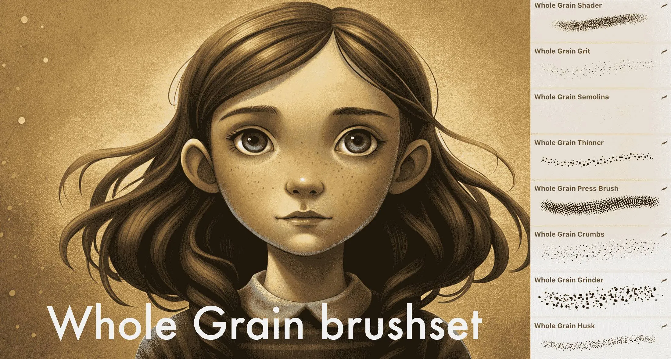 Whole Grain Brushes Procreate brush set cover