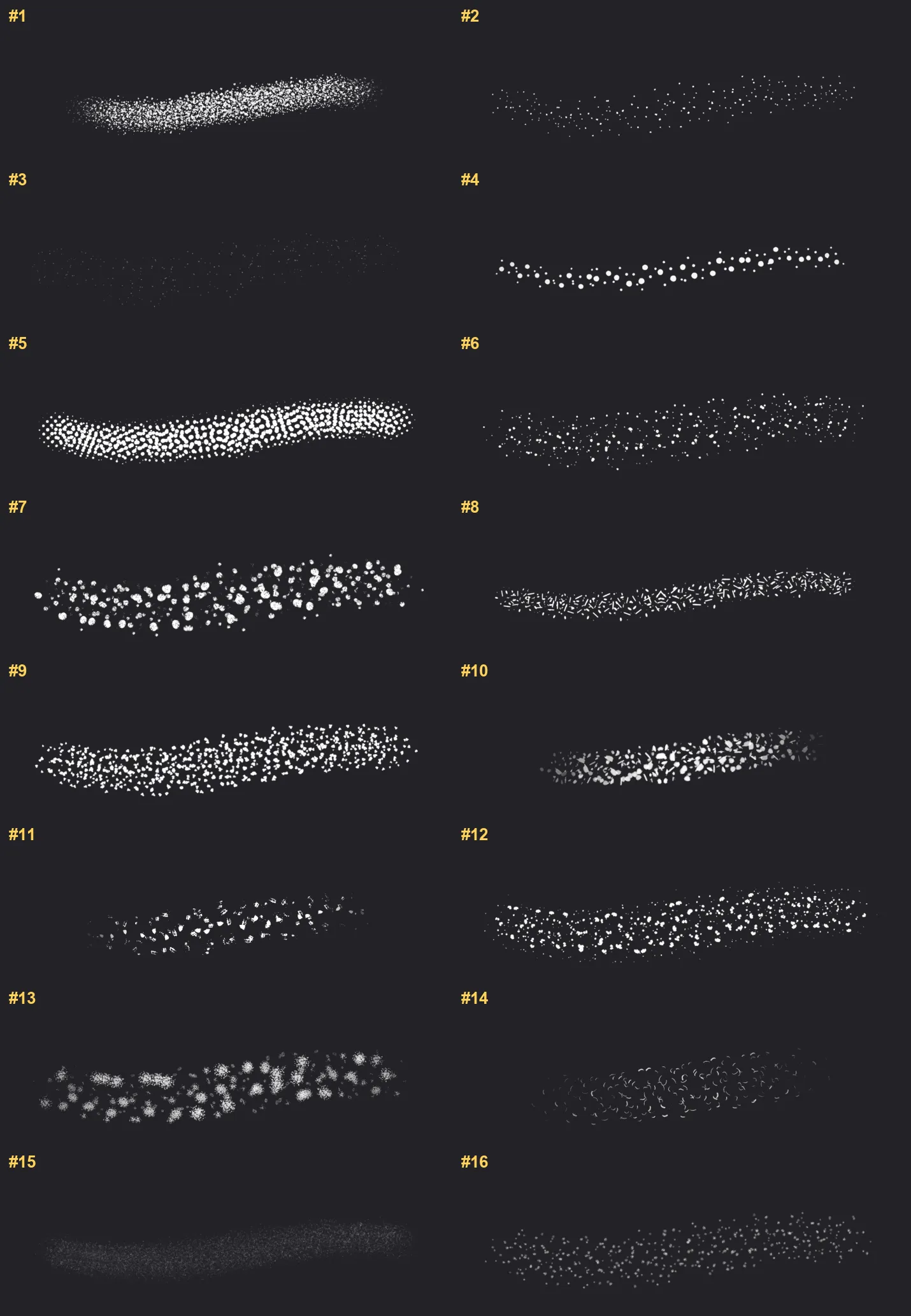 Whole Grain Brushes Procreate brushes overview sheet 1