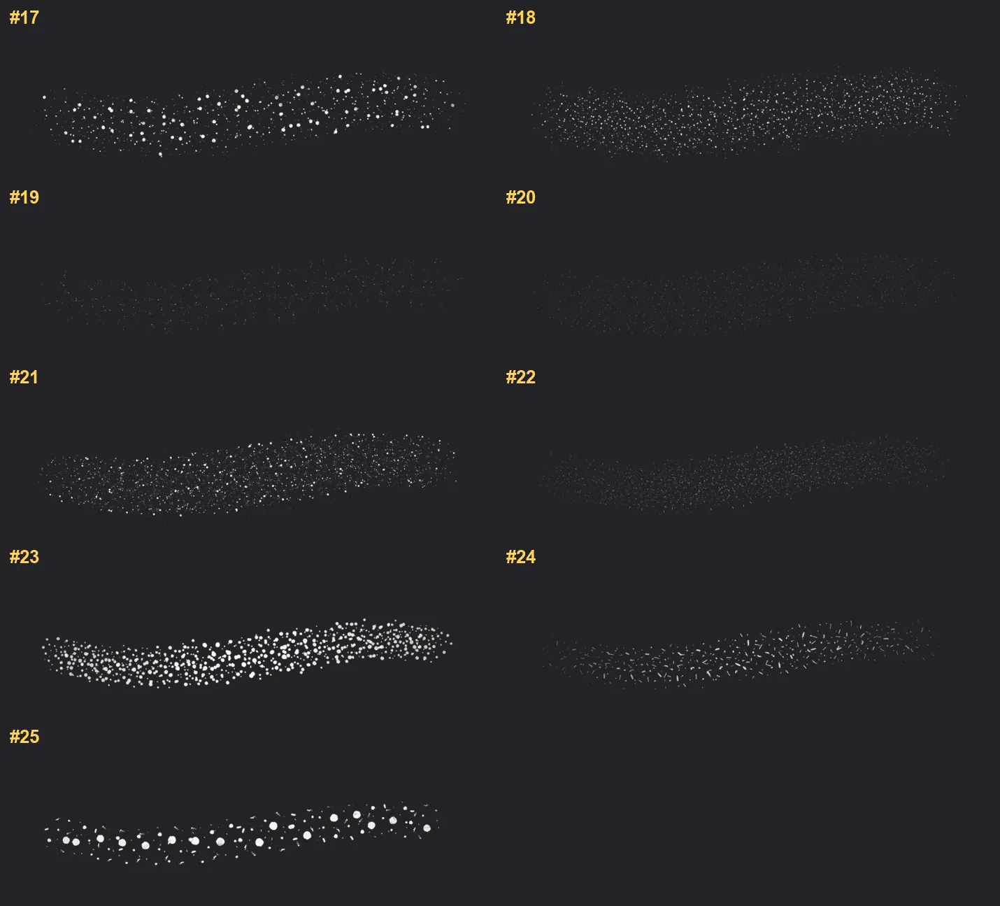 Whole Grain Brushes Procreate brushes overview sheet 2