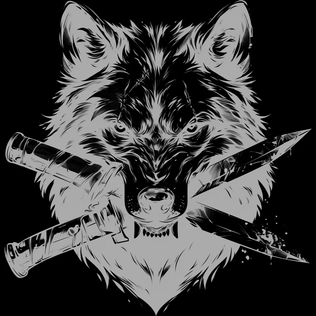 Wolf Tattoo brush 100 of 100 — Procreate stamp preview