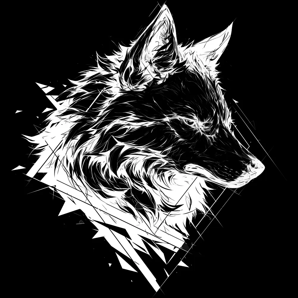 Wolf Tattoo brush 44 of 100 — Procreate stamp preview