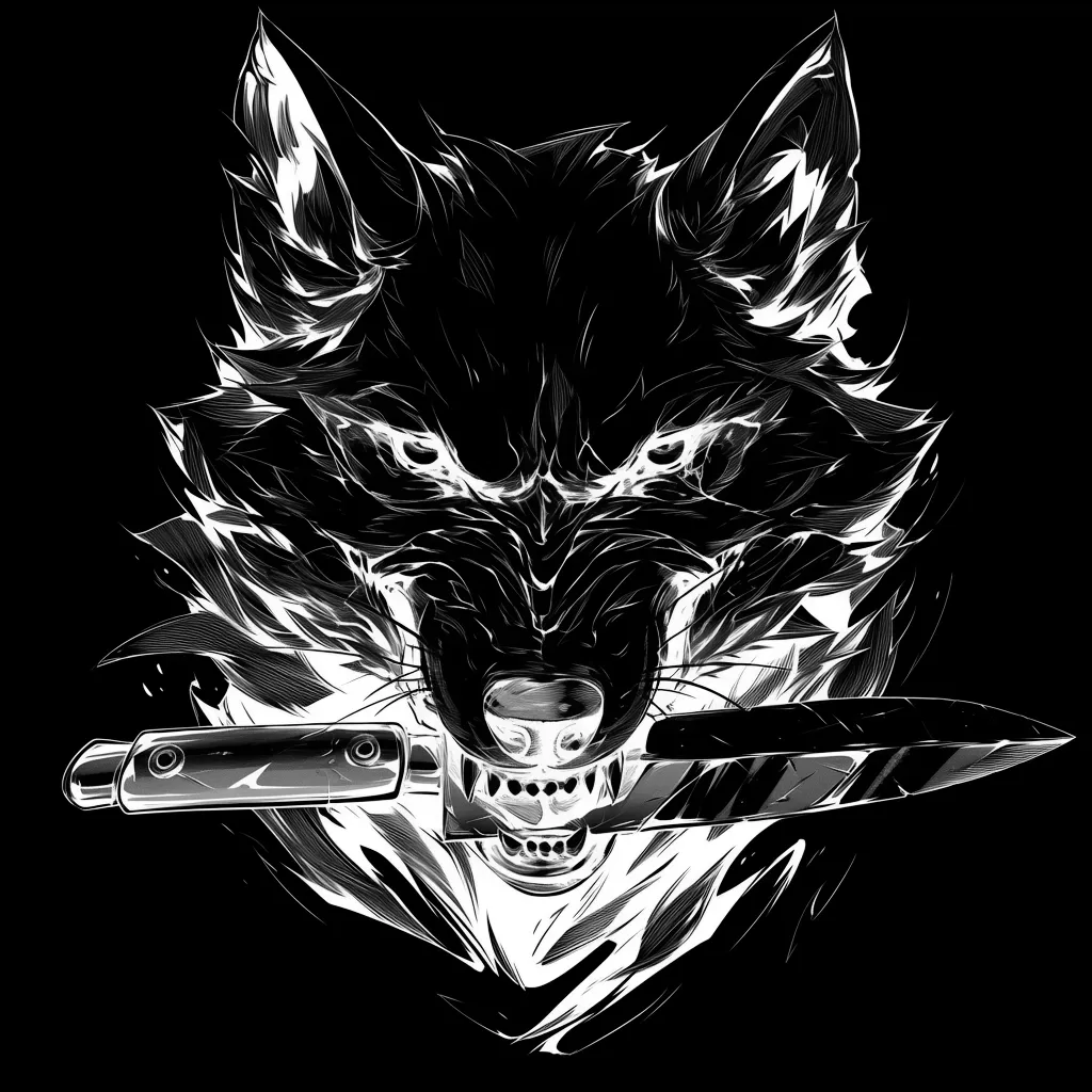 Wolf Tattoo brush 52 of 100 — Procreate stamp preview