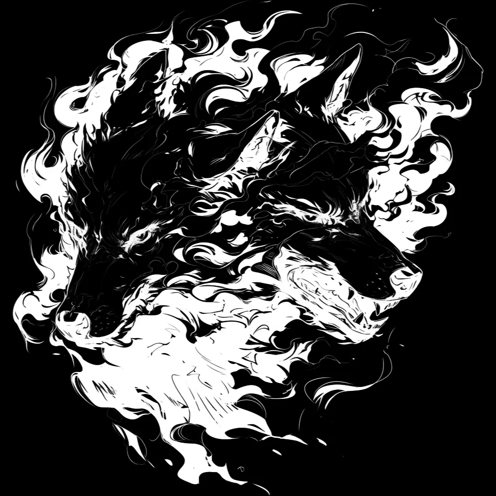 Wolf Tattoo brush 67 of 100 — Procreate stamp preview