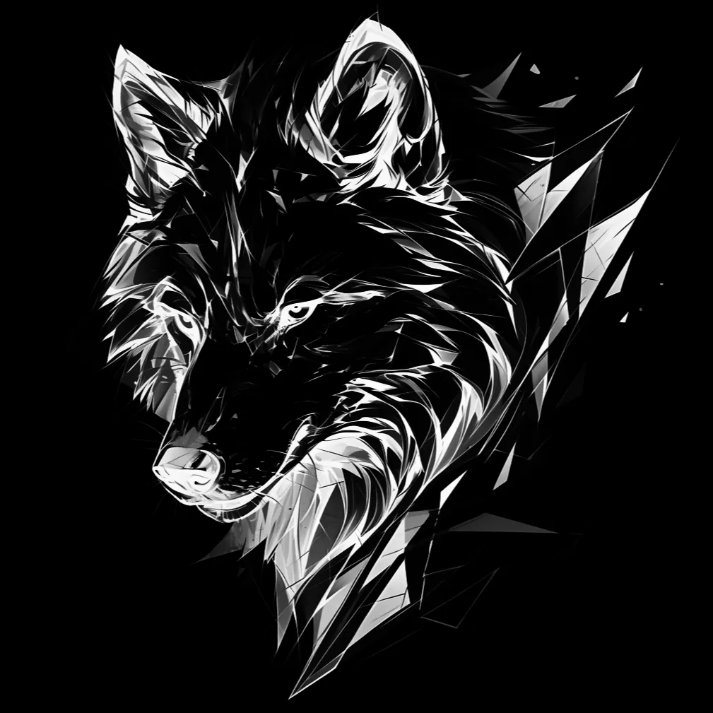 Wolf Tattoo brush 73 of 100 — Procreate stamp preview