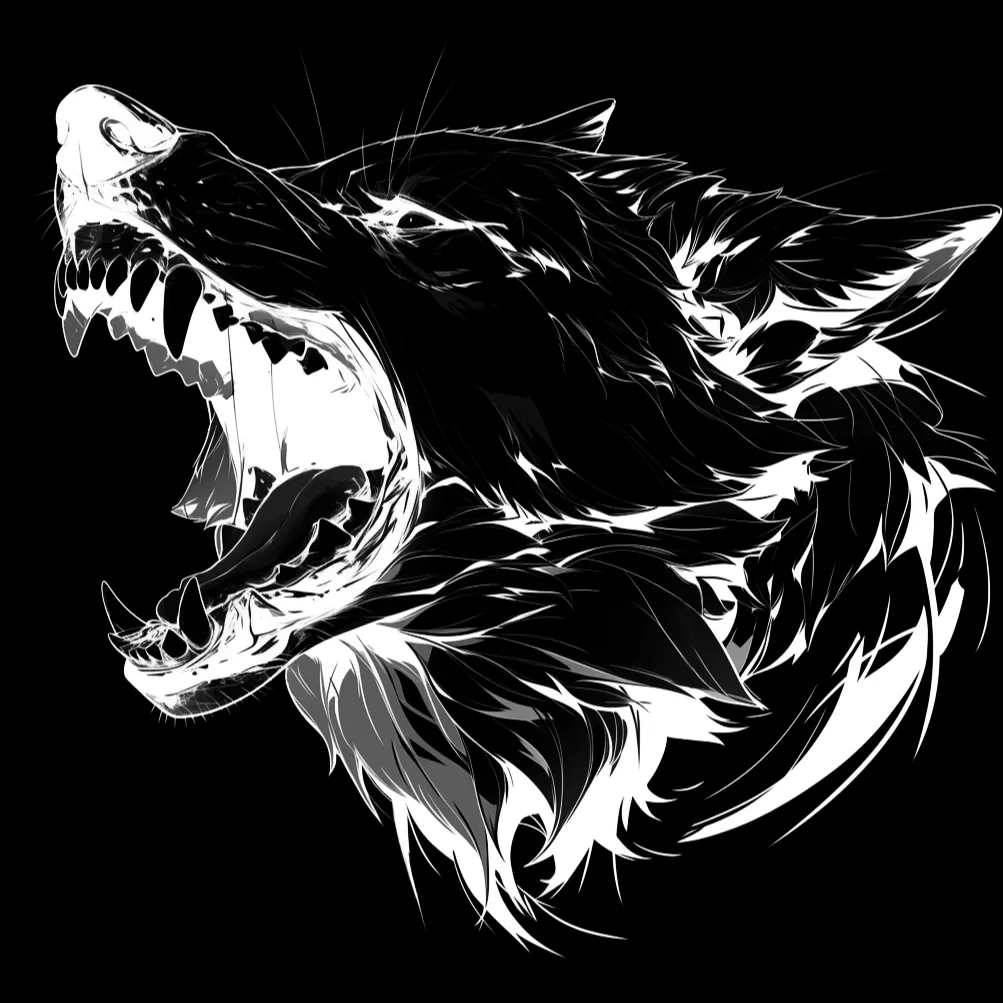 Wolf Tattoo brush 75 of 100 — Procreate stamp preview