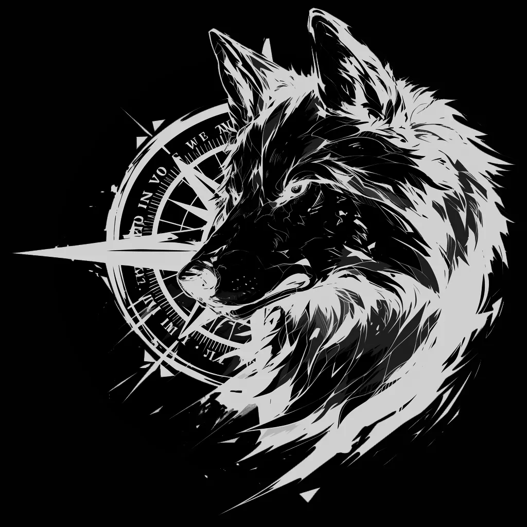 Wolf Tattoo brush 82 of 100 — Procreate stamp preview