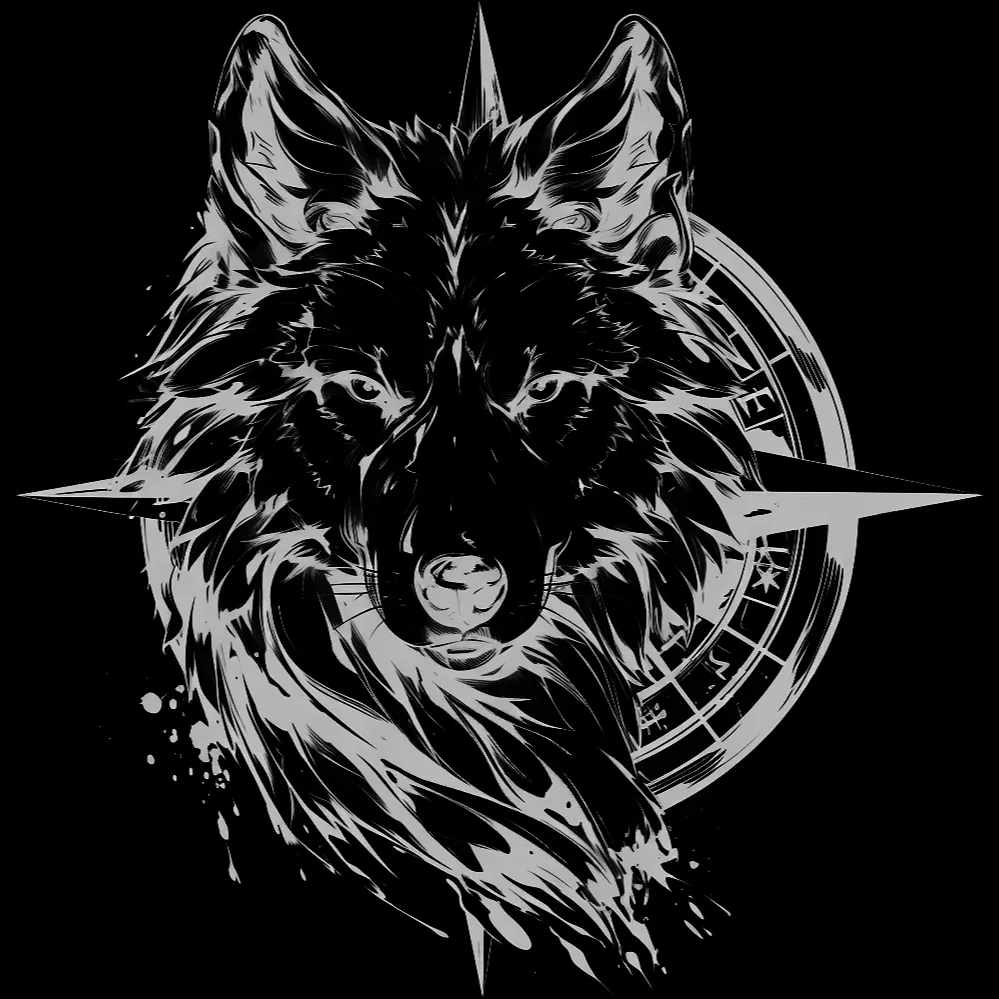 Wolf Tattoo brush 84 of 100 — Procreate stamp preview