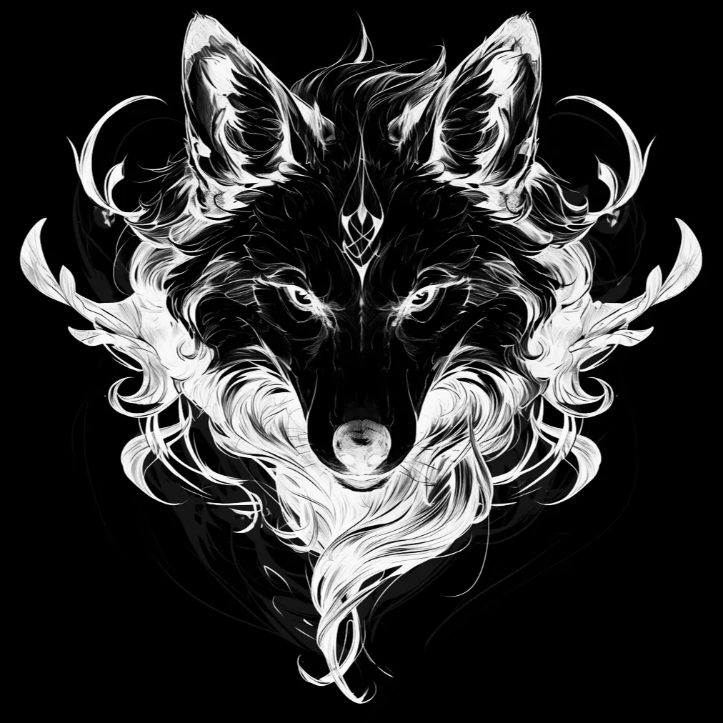 Wolf Tattoo brush 91 of 100 — Procreate stamp preview