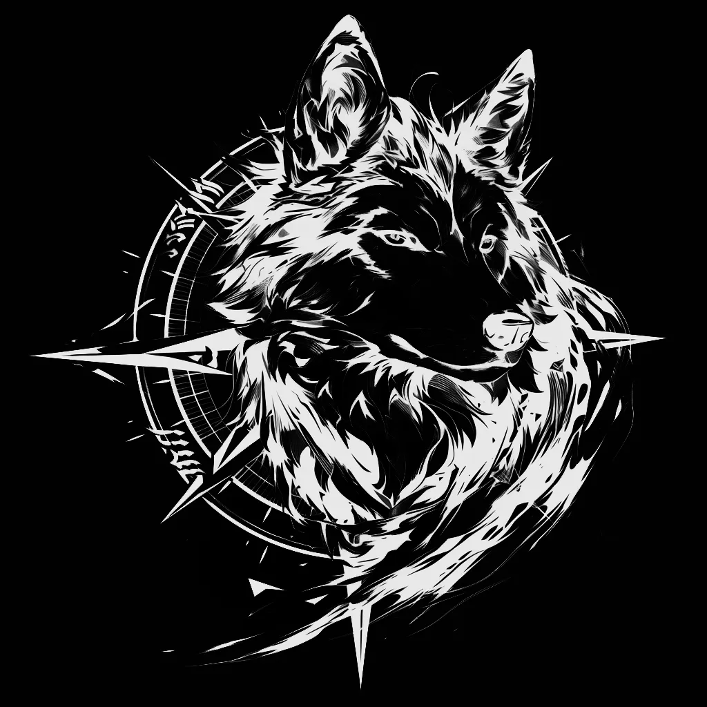 Wolf Tattoo brush 94 of 100 — Procreate stamp preview