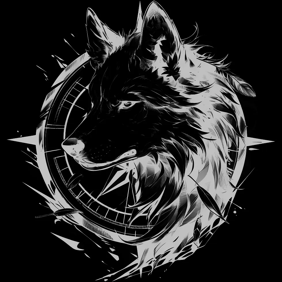 Wolf Tattoo brush 95 of 100 — Procreate stamp preview