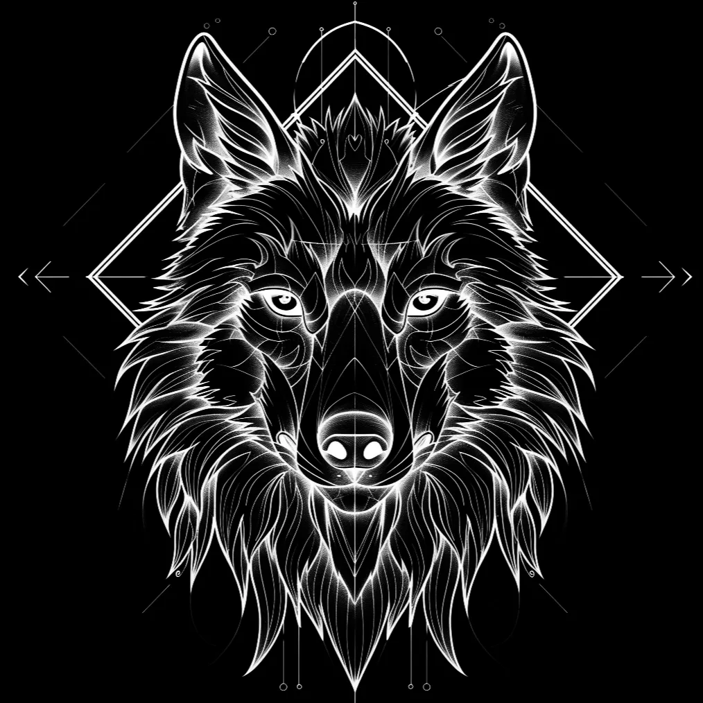 Wolf Tattoo brush 99 of 100 — Procreate stamp preview