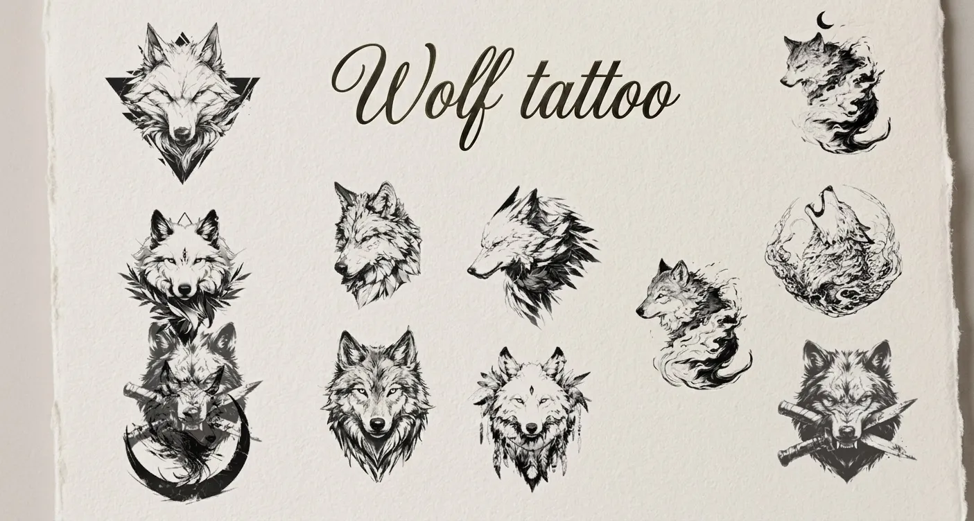 Wolf Tattoo Procreate brush set — 100 brushes, tattoo
