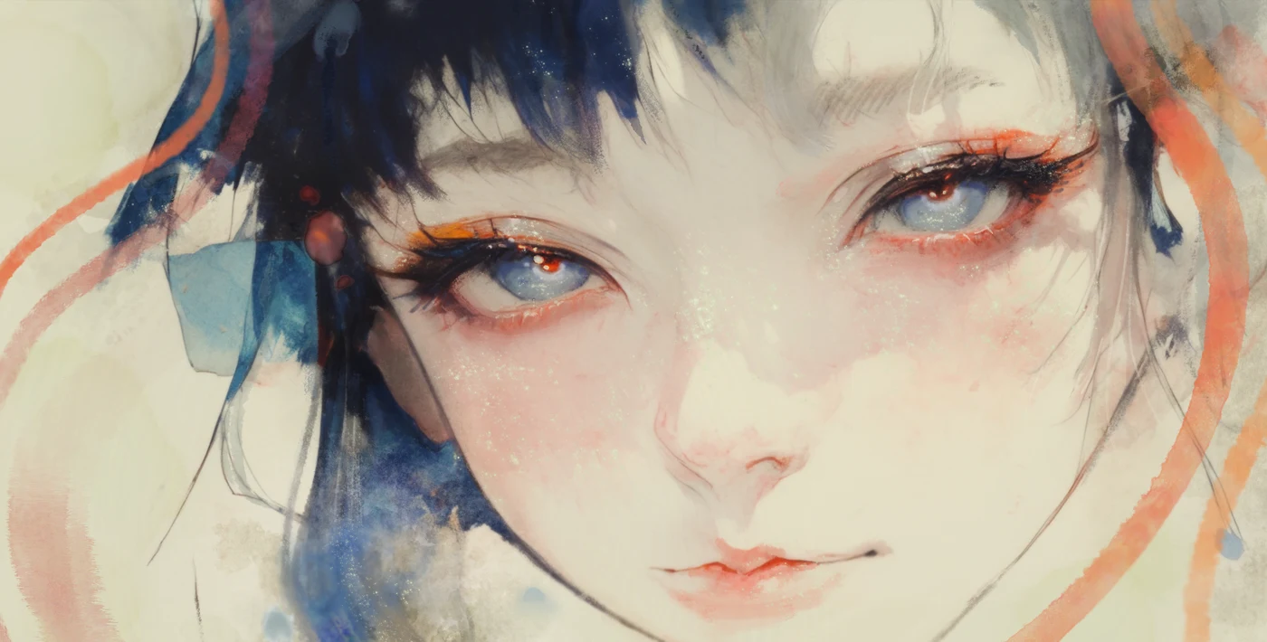 Watercolour portrait — finished art made with Brusher Procreate brushes