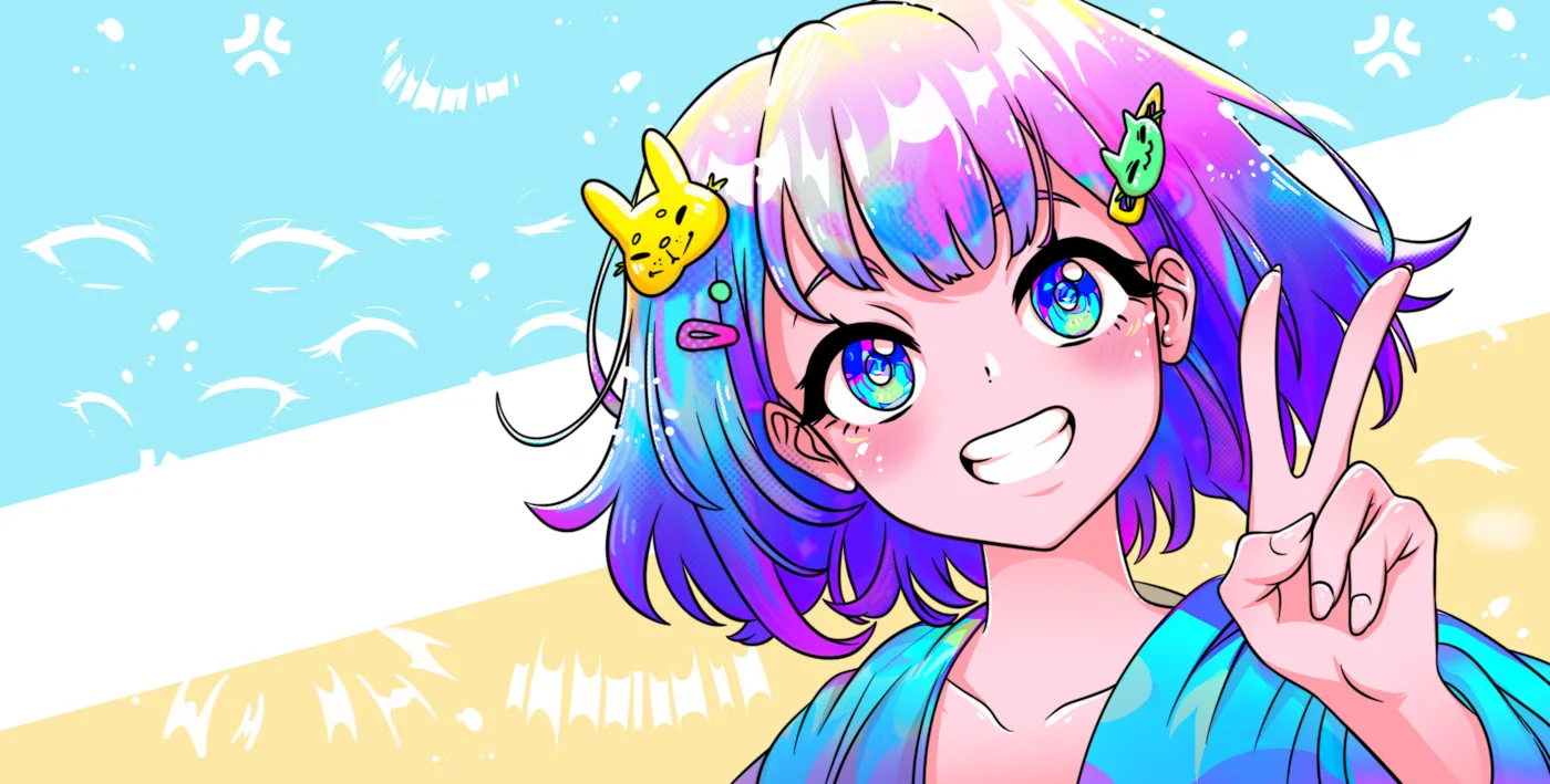 anime art made in Procreate with Brusher brushes